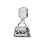 Individuality Beads Sterling Silver Shopping Bag Charm, Women's, Grey