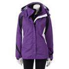 Women's Excelled Hooded Colorblock Systems Jacket, Size: Small, Purple