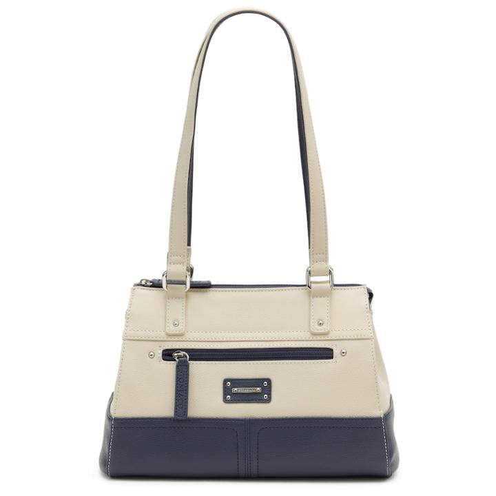 Stone & Co. Donna Colorblock Leather Satchel, Women's, Blue