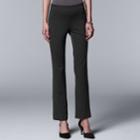 Women's Simply Vera Vera Wang Everyday Luxury Pull-on Ponte Bootcut Pants, Size: Xl, Black