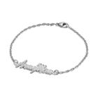 Logoart Sterling Silver Army Mom Bracelet, Adult Unisex, Size: 7.5, Grey