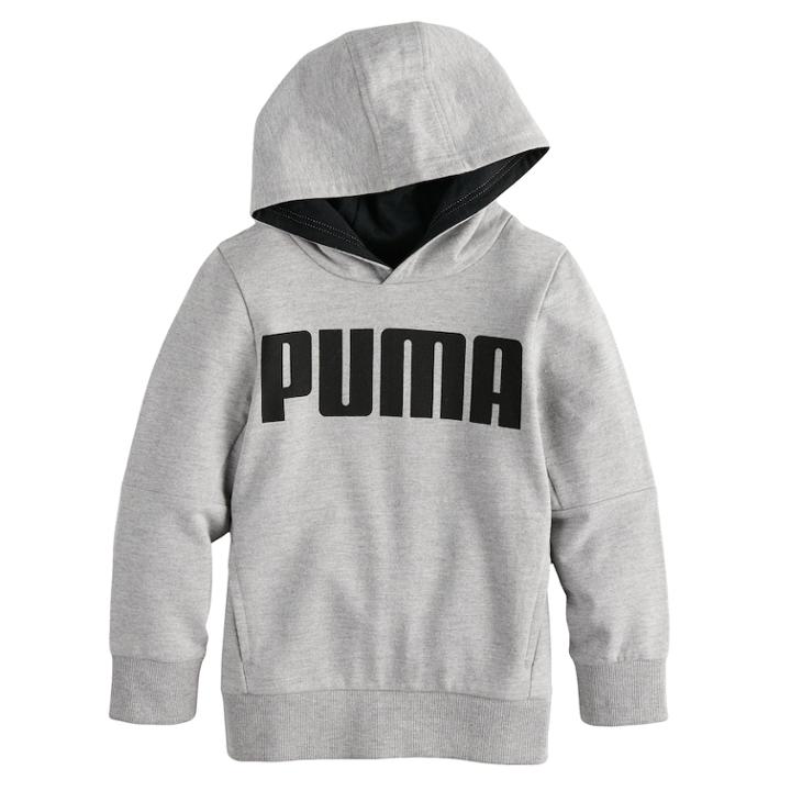 Boys 4-7 Puma Pullover Hoodie, Size: 5, Grey