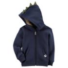 Boys 4-8 Carter's Dinosaur 3d Spikes Zip Hoodie, Size: 7, Blue