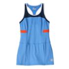 Girls 7-16 Fila Sport&reg; Mesh Blocked Racerback Tennis Dress, Girl's, Size: M(10-12), Blue (navy)