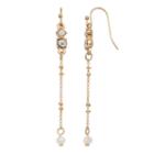 Lc Lauren Conrad Faceted Stone Linear Chain Drop Earrings, Women's, Beige Oth