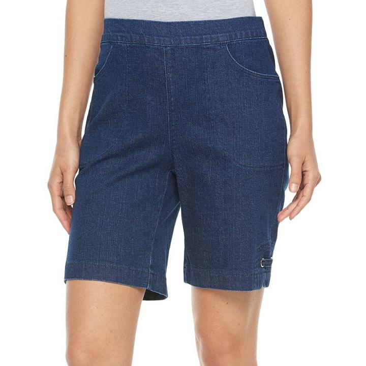 Petite Croft & Barrow&reg; Pull-on Shorts, Women's, Size: 12 Petite, Blue Other