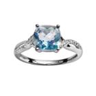 10k White Gold Cassiopeia Topaz And Diamond Accent Ring, Women's, Size: 8, Blue