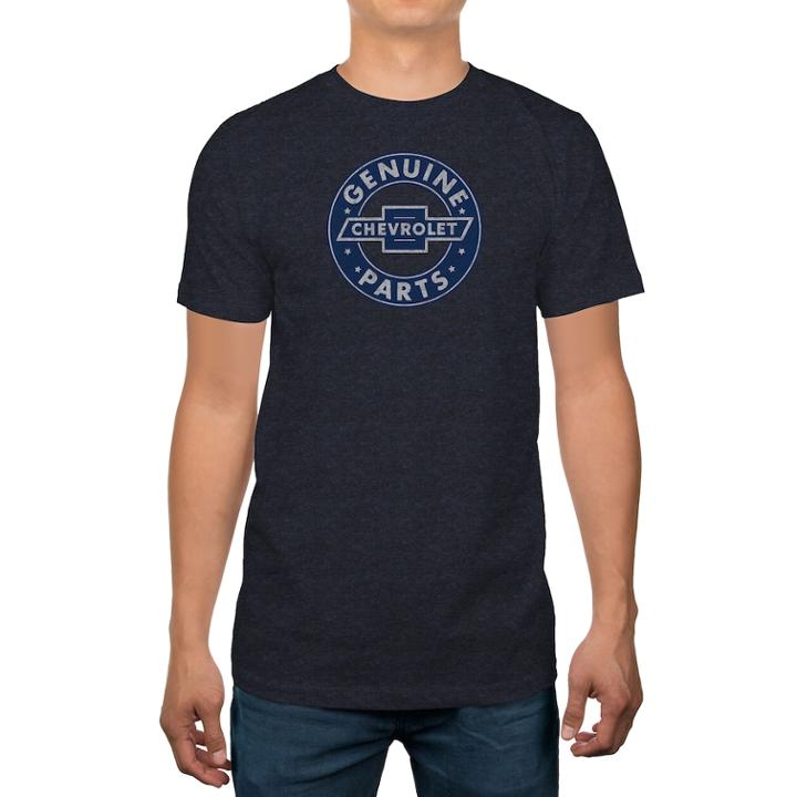Men's Chevrolet Genuine Parts Logo Tee, Size: Large, Blue
