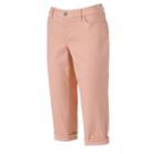 Petite Croft & Barrow&reg; Cuffed Capri Jeans, Women's, Size: 16 Petite, Lt Orange
