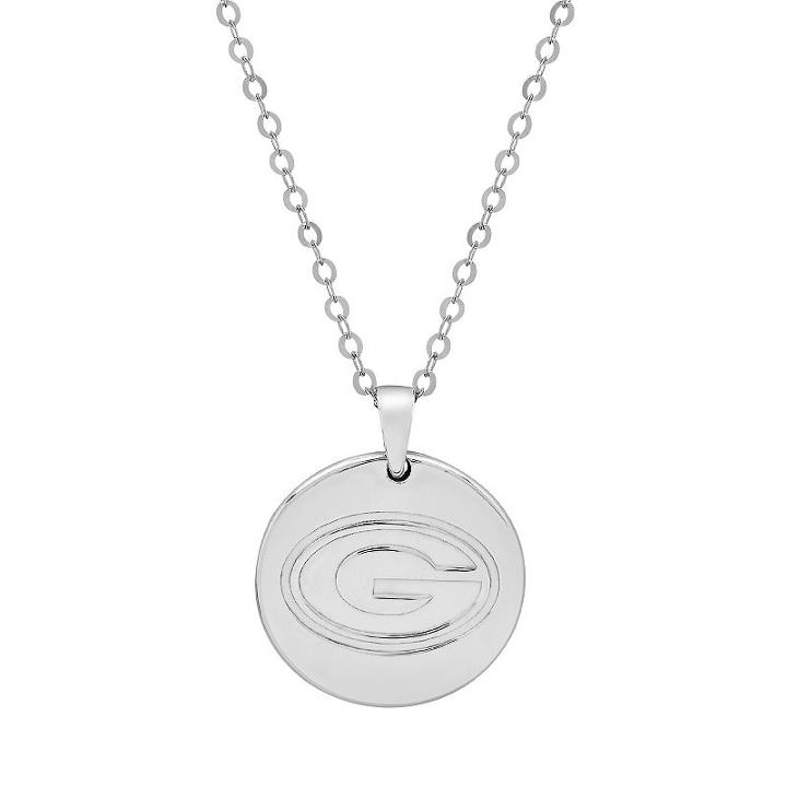 Green Bay Packers Sterling Silver Reversible Pendant Necklace, Women's, Size: 18