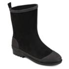 Journee Collection Kline Women's Water Resistant Rain Boots, Size: Medium (6), Black