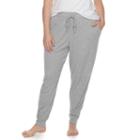 Plus Size Sonoma Goods For Life&trade; Pajamas: Jogger Pants, Women's, Size: 2xl, Grey