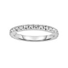 Oro Leoni Sterling Silver White Topaz Eternity Ring - Made With Genuine Swarovski Gemstones, Women's, Size: 6