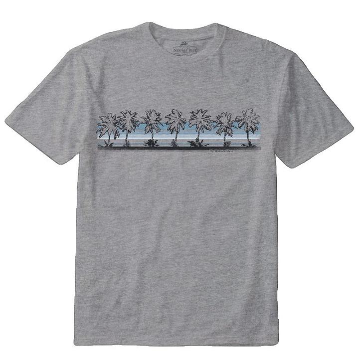 Big & Tall Newport Blue Palms Away Tee, Men's, Size: L Tall, Light Grey