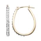 Diamond Fascination 10k Gold U-hoop Earrings, Women's, Yellow