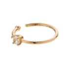 10k Gold Cubic Zirconia Nose Hoop, Women's, White