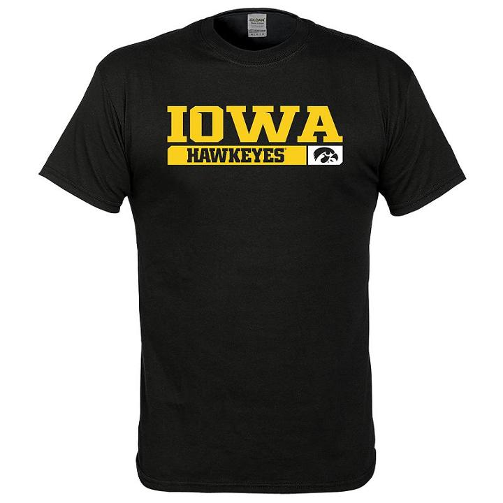 Men's Iowa Hawkeyes Complex Tee, Size: Small, Black