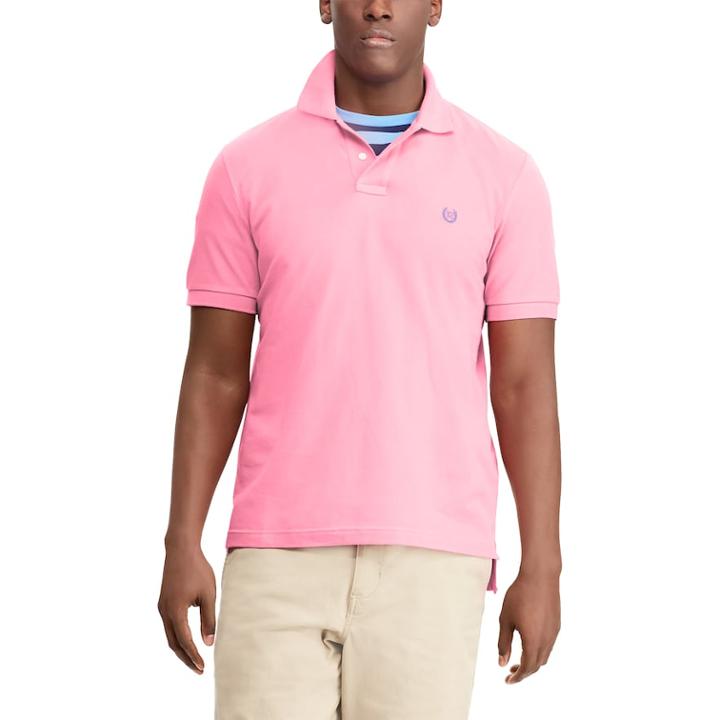 Men's Chaps Stretch Solid Pique Polo, Size: Xl, Pink