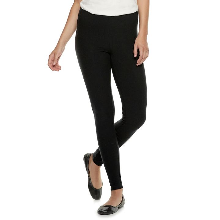 Petite Sonoma Goods For Life&trade; Supersoft Mid-rise Leggings, Women's, Size: Xl Petite, Black