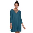 Juniors' Mudd&reg; Strappy Swing Dress, Teens, Size: Small, Turquoise/blue (turq/aqua)