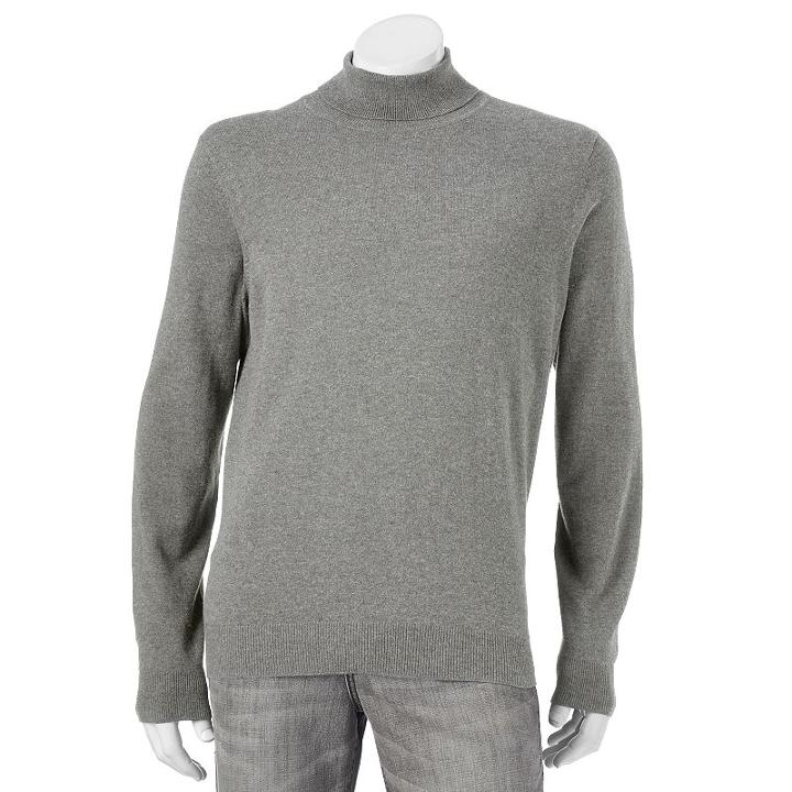 Big & Tall Croft & Barrow&reg; Classic-fit Turtleneck Sweater, Men's, Size: 2xb, Med Grey