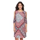 Women's Ronni Nicole Paisley Cold-shoulder Shift Dress, Size: 12, Blue Other