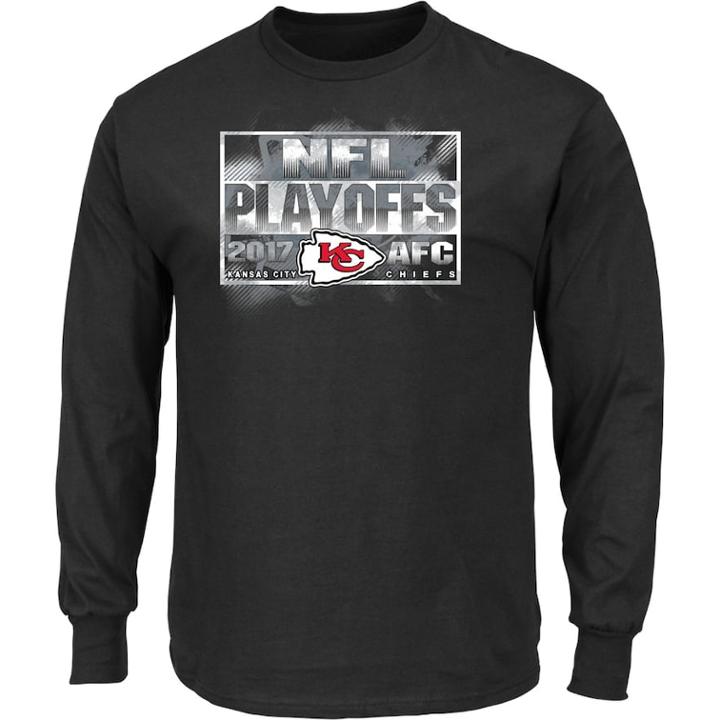 Men's Kansas City Chiefs 2017 Nfl Playoffs Passing Game Tee, Size: Small, Red