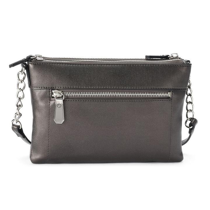 Rosetti Editor Double Entry Midsize Crossbody Bag, Women's, Dark Grey
