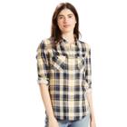 Women's Levi's Workwear Plaid Button-down Shirt, Size: Small, Black