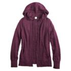 Girls 7-16 & Plus Size Mudd&reg; Hooded Cardigan, Size: 18 1/2, Dark Pink