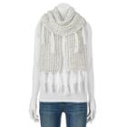 Juicy Couture Fringed Oblong Scarf, Natural