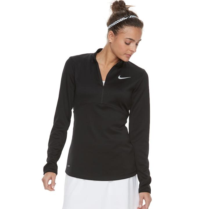 Women's Nike Dry Long Sleeve Golf Top, Size: Medium, Grey (charcoal)