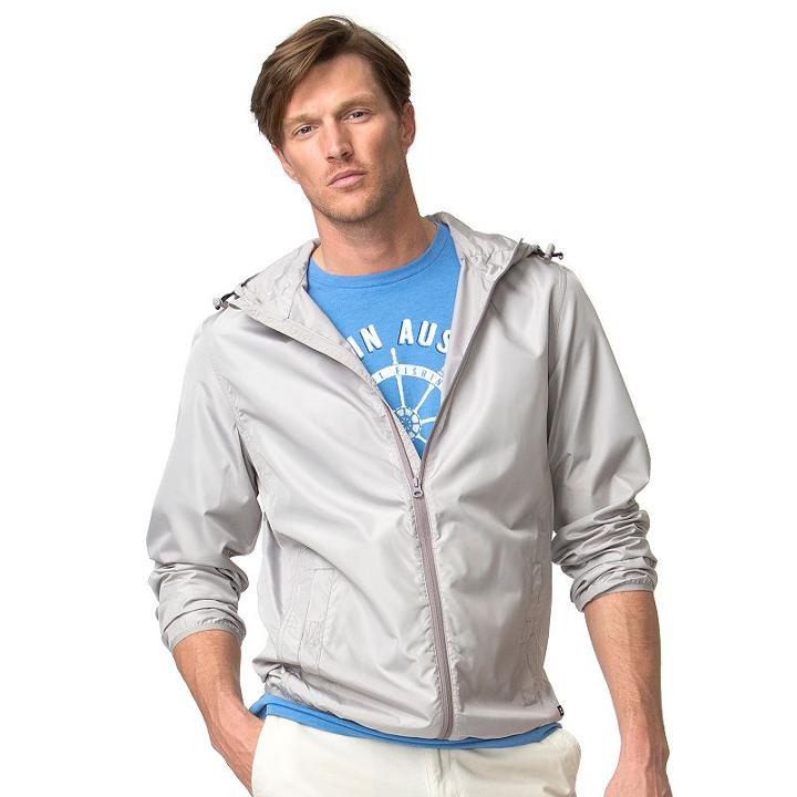 Men's Chaps Classic-fit Packable Jacket, Size: Xl, Grey