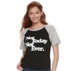 Juniors' Burnout Not Today Not Ever Graphic Tee, Teens, Size: Xxl, Oxford