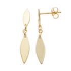 14k Gold Marquise Double Drop Earrings, Women's, Yellow