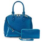 Deluxity 2-in-1 Eva Dome Satchel With Wallet, Women's, Turquoise/blue (turq/aqua)