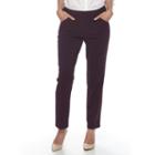 Women's Napa Valley Solid Tapered Leg Pants, Size: 6, Drk Purple