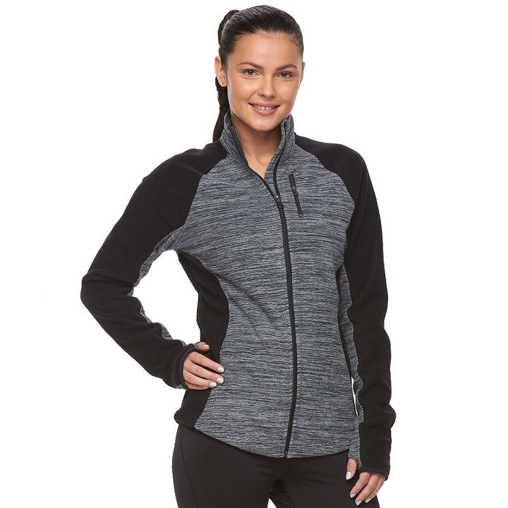 Women's Tek Gear&reg; Microfleece Jacket, Size: Small, Dark Grey