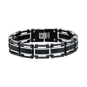 Axl By Triton Men's Two Tone Stainless Steel Bracelet, Silver