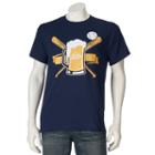 Men's Drink Wisconsinbly Baseball Tee, Size: Small, Blue (navy)