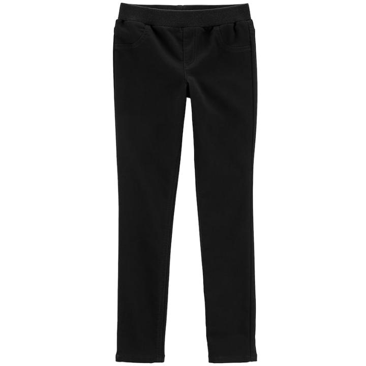 Girls 4-12 Carter's Pull-on Skinny Jeans, Size: 4-5, Black