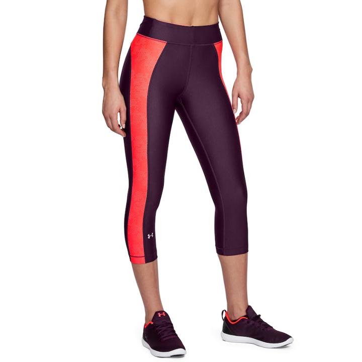 Women's Under Armour Heatgear Novelty Capri Leggings, Size: Medium, Purple