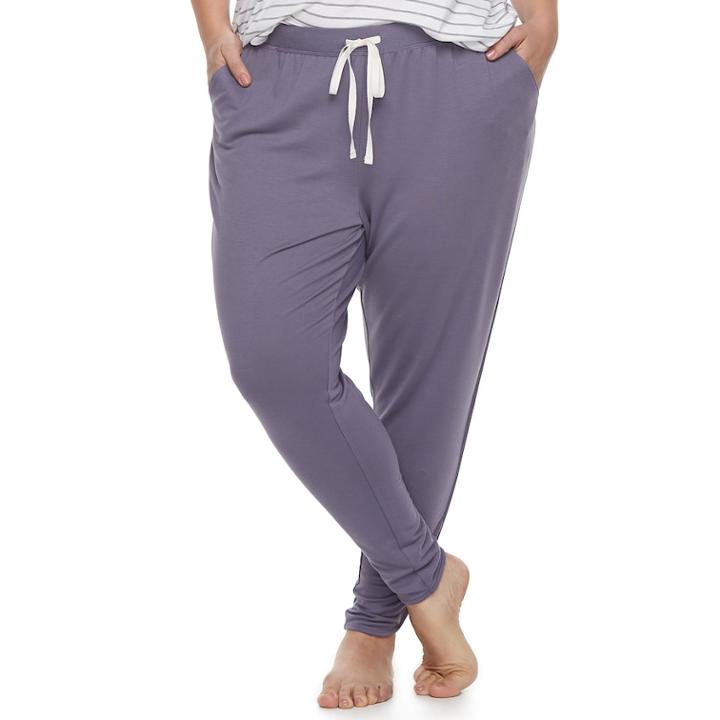 Plus Size Sonoma Goods For Life&trade; Tulip Hem Lounge Pants, Women's, Size: 2xl, Med Purple