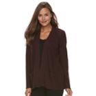 Women's Croft & Barrow&reg; Textured Cardigan Sweater, Size: Xs, Royale Marl