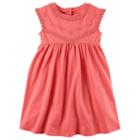 Girls 4-8 Carter's Pink Embroidered Dress, Size: 6x