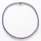 Emotions Sterling Silver Cubic Zirconia Necklace, Women's, Size: 16, Blue