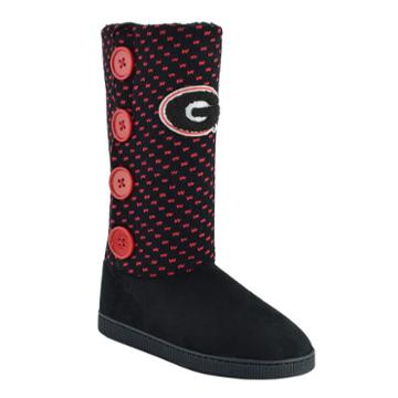 Women's Georgia Bulldogs Button Boots, Size: Small, Black