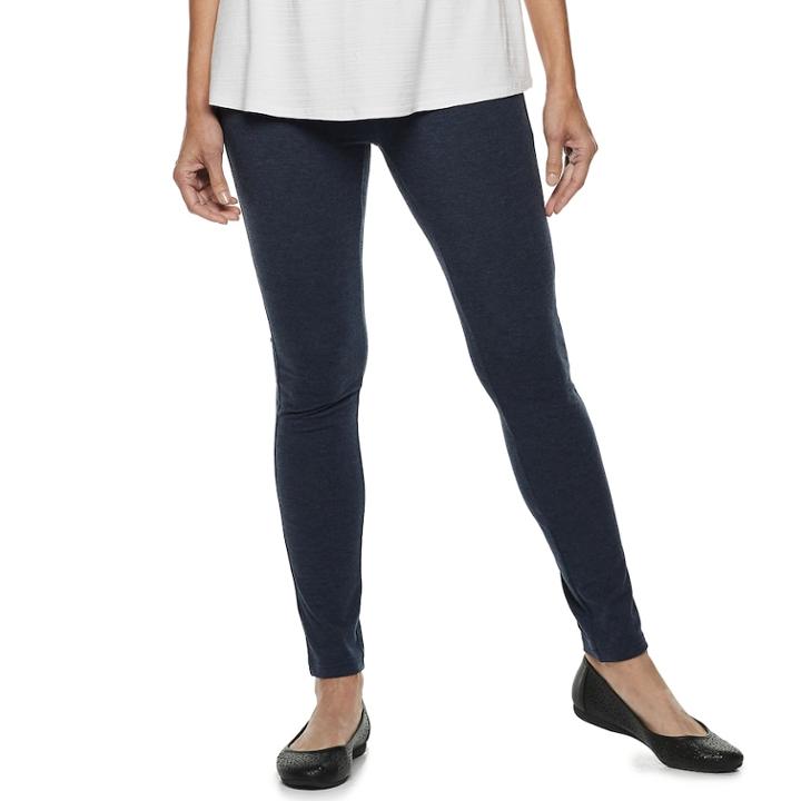 Women's Dana Buchman Everyday Casual Ankle Leggings, Size: Xxl, Blue (navy)