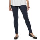 Women's Dana Buchman Everyday Casual Ankle Leggings, Size: Xxl, Blue (navy)