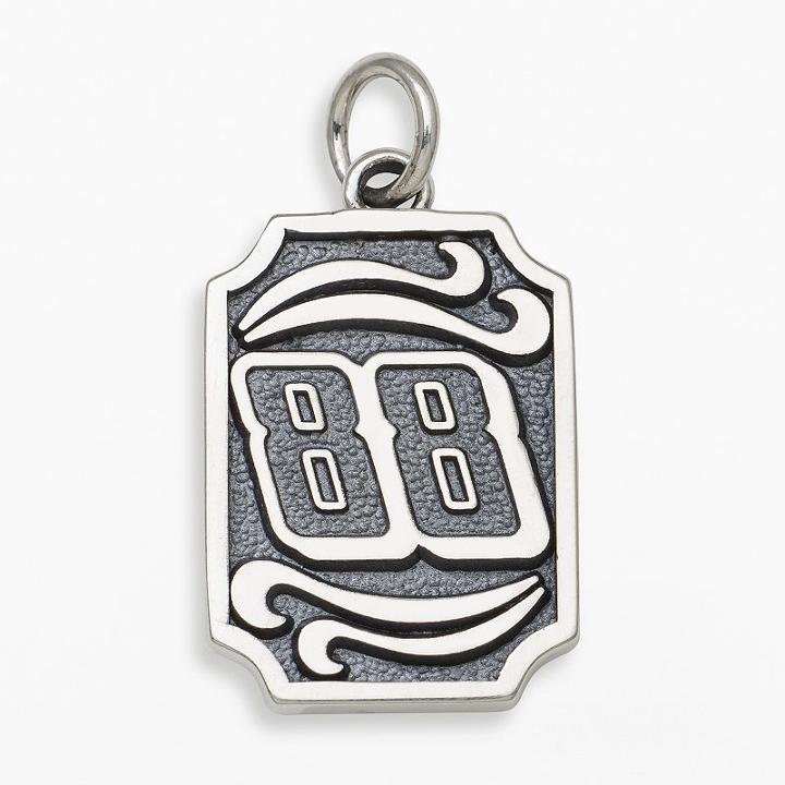 Insignia Collection Nascar Dale Earnhardt Jr. Sterling Silver 88 Pendant, Adult Unisex